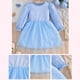 thumbnail image 4 of Vestido de cuello redondo y manga larga para niñas Vestido de cuello redondo y manga larga para niñas Falda de malla elegante Vestido de princesa elegante para niñas pequeñas Vestido de poliéster para, 4 of 7