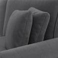 thumbnail image 6 of Coventry 87W L Shaped Sectional Couch in Charcoal Gray Herringbone Fabric, 6 of 11