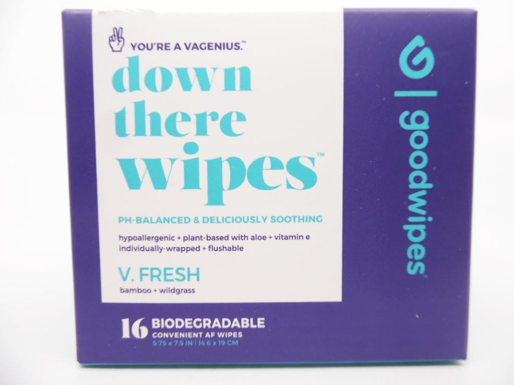 Goodwipes Down There Wipes, V. Fresh Bamboo + Wildgrass, Biodegradable