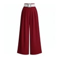 thumbnail image 5 of SAWOBUUN Women High Waist Wide Leg Pants with Belt Pleated Flowy Palazzo Elegant Casual Pants with Pockets, 5 of 5