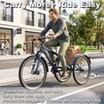 thumbnail image 3 of Lilypelle Adult Mountain Tricycle, 7 Speed 3 Wheel Bike, 24/26/27 Inch Adult Trikes w/ Front Suspension, All Terrain Tires, Large Rear Basket, Disc Brakes, Bottle Cage for Seniors, Women, Men, 3 of 8