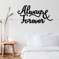 thumbnail image 2 of Craftnamesign Always & Forever Metal Wall Art, Bedroom Wall Decor, Bedroom Signs, 2 of 5