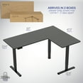 thumbnail image 6 of VIVO Black Electric 63" x 47" Corner Standing Desk, 6 of 8