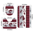 thumbnail image 2 of Bathroom Rugs Sets 3 Piece - Buffalo Plaid Forest Absorbent Non Slip Bath Mats, U-Shape Toilet Lid Cover, Contour Mat, Soft Washable Shower Mats Bath Rug Mat for Bathroom Tub Toilet, 2 of 7
