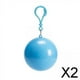 thumbnail image 1 of 2x Poncho De Lluvia Desechable Impermeable Con Capucha Impermeable Para Parques Al Aire Libre Senderismo Con Pelota 2 piezas, 1 of 8
