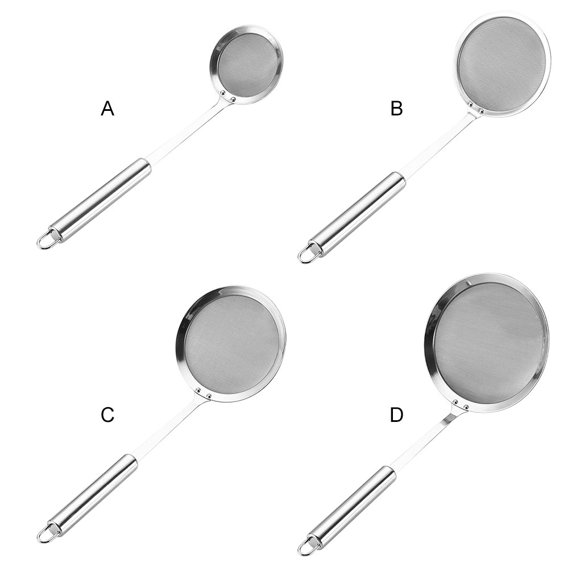 Filtre Cuillère en Acier Inoxydable Écumoire Crépine Fine Cuillère; Outil de Remplissage de Cuisine en Maille Antirouille, 14cm