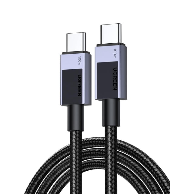 Cable USB C UGREEN 100W Negro Carga Rápida PD 3.0 2M Compatible con MacBook Air para Hombre