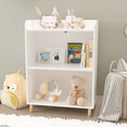 thumbnail image 3 of Seizeen Kids 30''H 3-Tier Storage Bookcase, MDF White, 3 of 9