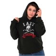 thumbnail image 3 of Lazy Chillin Out Couch Potato Skull Hoodie Sweatshirt Women Men Brisco Brands X, 3 of 6