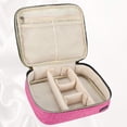 thumbnail image 4 of Organizador de brochas de maquillaje Teamoy, funda de viaje con compartimento, color rosa, 4 of 7