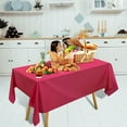 thumbnail image 6 of Disposable Tablecloth under $5! CQCYD Plastic Rectangle Table Cover, Disposable Party Tablecloth 137x183cm, Wipe Clean Tablecloth for Birthday Holiday, Solid Color Table Cover for Indoor Outdoor, 6 of 7