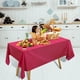 thumbnail image 5 of Gran Cubierta de Mesa de Plástico Rectangular Tela de Limpieza Fácil Mantel de Fiesta Reutilizable Tela de Mesa de Un Solo Color 137*183CM Rosa Rojo, 5 of 7