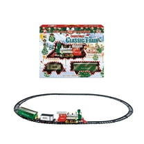 Darzheoy Train Set, Christmas Train Toys for Boys with Lights and Sound, Toy Train Set for Under Christmas Tree, Toddler Model Trains for 3  Years Old Kids