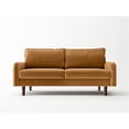 thumbnail image 3 of Pemberly Row 70" Round Arm Upholstered Velvet Sofa in Ginger Brown, 3 of 15