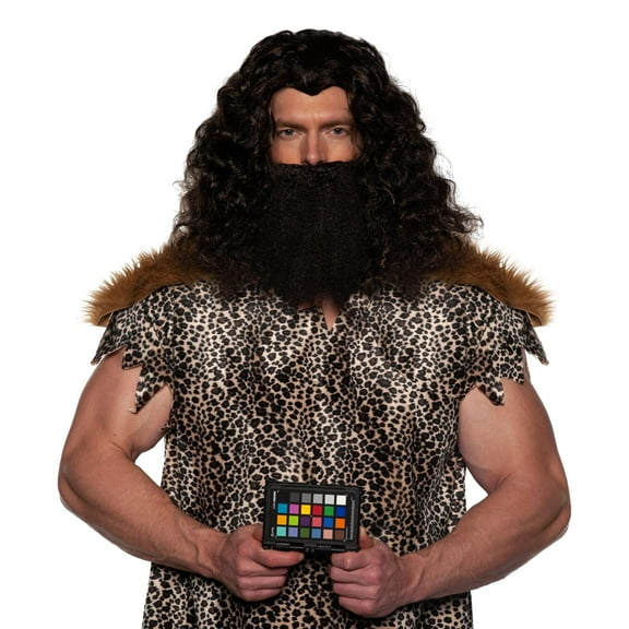 Viking Wig & Beard Adult Costume Set | Black