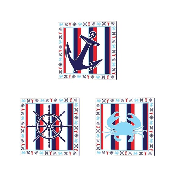 Metaverse ND Art & Design 'Ahoy' Canvas Art (Set of 3)