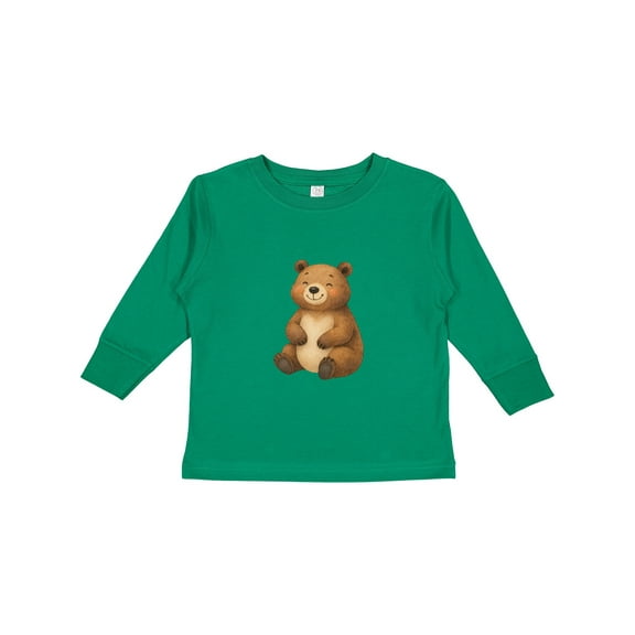 Inktastic Cute Brown Bear Boys or Girls Long Sleeve Toddler T-Shirt