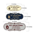 thumbnail image 5 of Designer All Sales Final No Refunds No Exchanges (Dollar Tag) Sign (Brushed Gold) - Large, 5 of 5