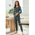 thumbnail image 3 of Ekouaer Womens Maternity Pajama Set Long Sleeve Nursing Sleepwear Pregnancy Loungewear Thermal Breastfeeding Outfit, 3 of 8