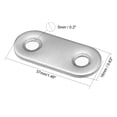 thumbnail image 3 of Uxcell Repair Plate, 37mmx16mm, Flat Fixing Mending Corner Brace Bracket Connector 8Pcs, 3 of 5