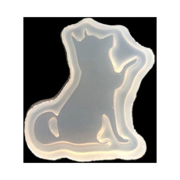 WINDLAND Cats Dog Plate Pendant Crystal Epoxy Resin Mold DIY Craft Jewelry Making Tool