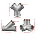 thumbnail image 3 of Stainless Steel Tube Pipe Fittings Y Shaped Tees 45 Degree Oblique Joint for Gas Water Systems Kitchen Garden Irrigation, 3 of 4