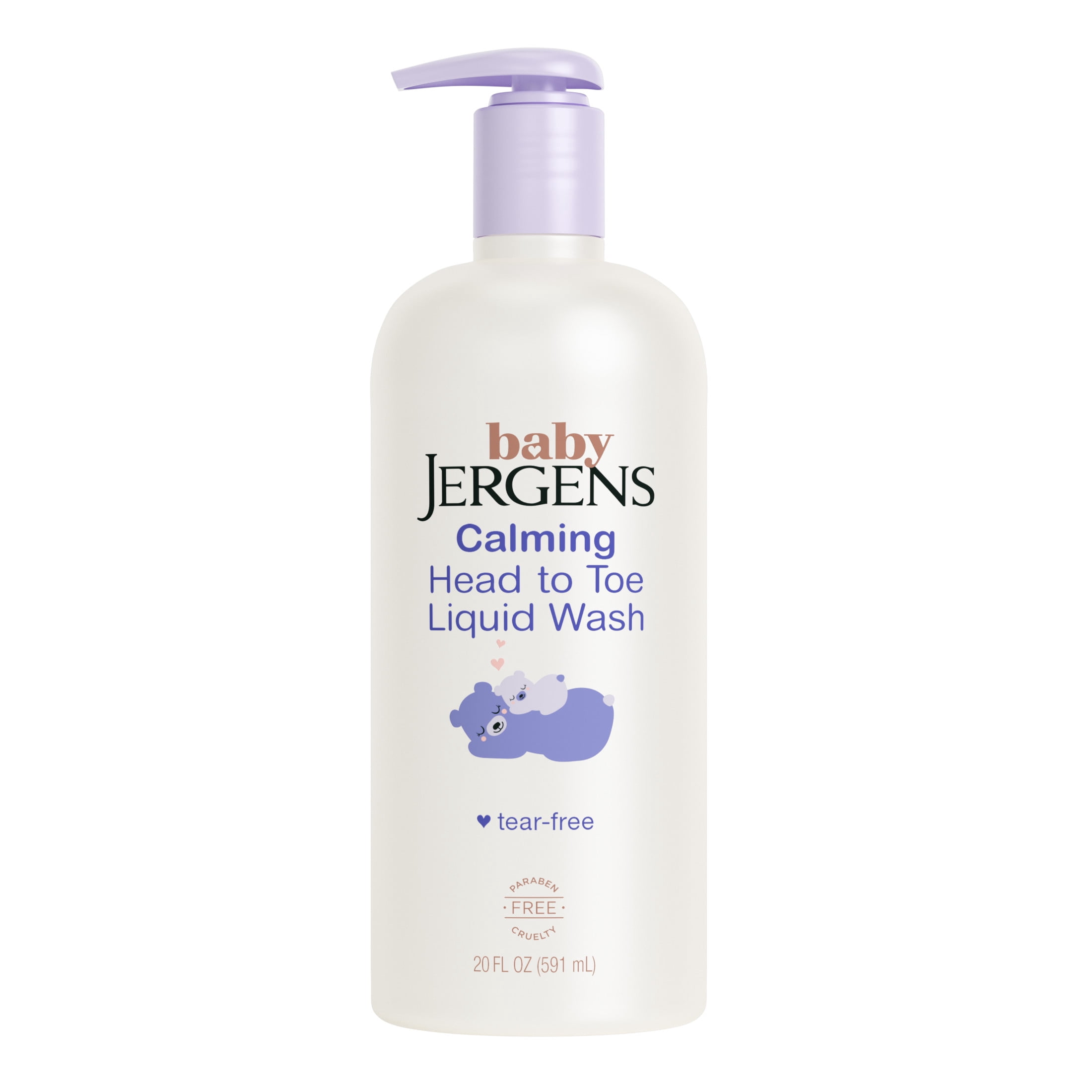(2 pack) Baby Jergens Calming Head to Toe Liquid Baby Wash, Body Wash and Shampoo, Tear Free, 20 fl oz