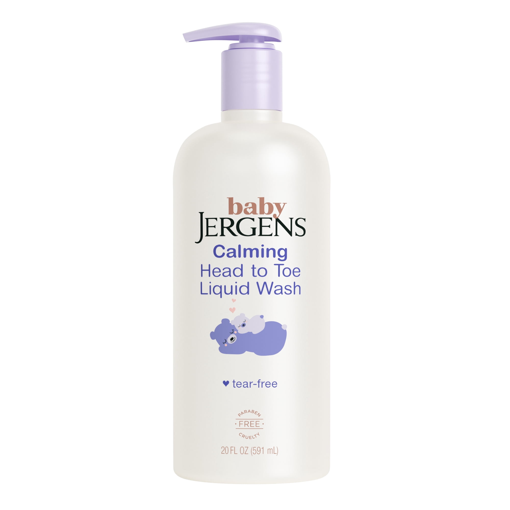 Baby Jergens Calming Head to Toe Liquid Baby Wash, Body Wash and Shampoo, Tear Free, 20 fl oz