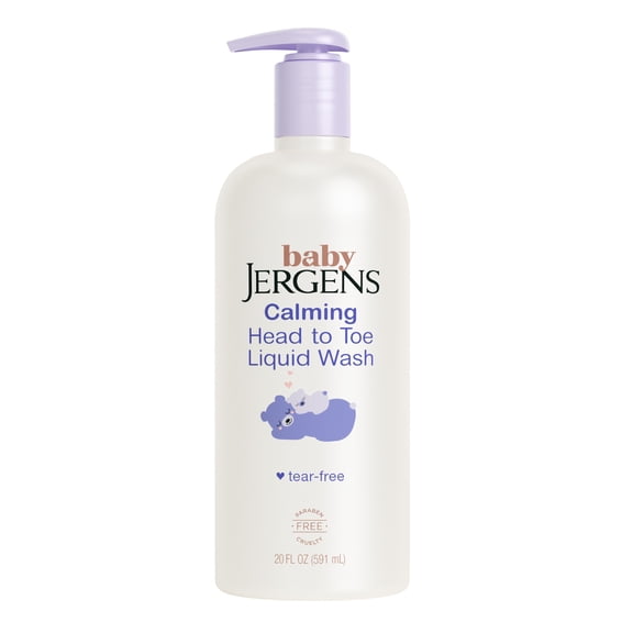 Baby Jergens Calming Head to Toe Liquid Baby Wash, Body Wash and Shampoo, Tear Free, 20 fl oz