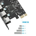 thumbnail image 2 of 2X PCI-E to USB3.0+Type C Expansion Card (PCIe Card)3 Ports with Superspeed USB 3.0 PCI Expansion Card for, 2 of 6