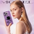thumbnail image 6 of for iPhone 14 Pro Case Astronaut, Clear Cases for iPhone 14 Pro with Glitter Paper & Spaceman Stand, Women Girls Cute Electroplated Sparkly Space Phone Cover for 14 Pro Purple, 6 of 12
