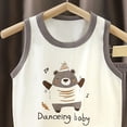 thumbnail image 4 of Staki Toddler Baby Boy Summer Outfit Sleeveless T Shirt Top Casual Shorts Set Infant Newborn Clothes 12M 18M 24M Grey,6-12 Months, 4 of 4