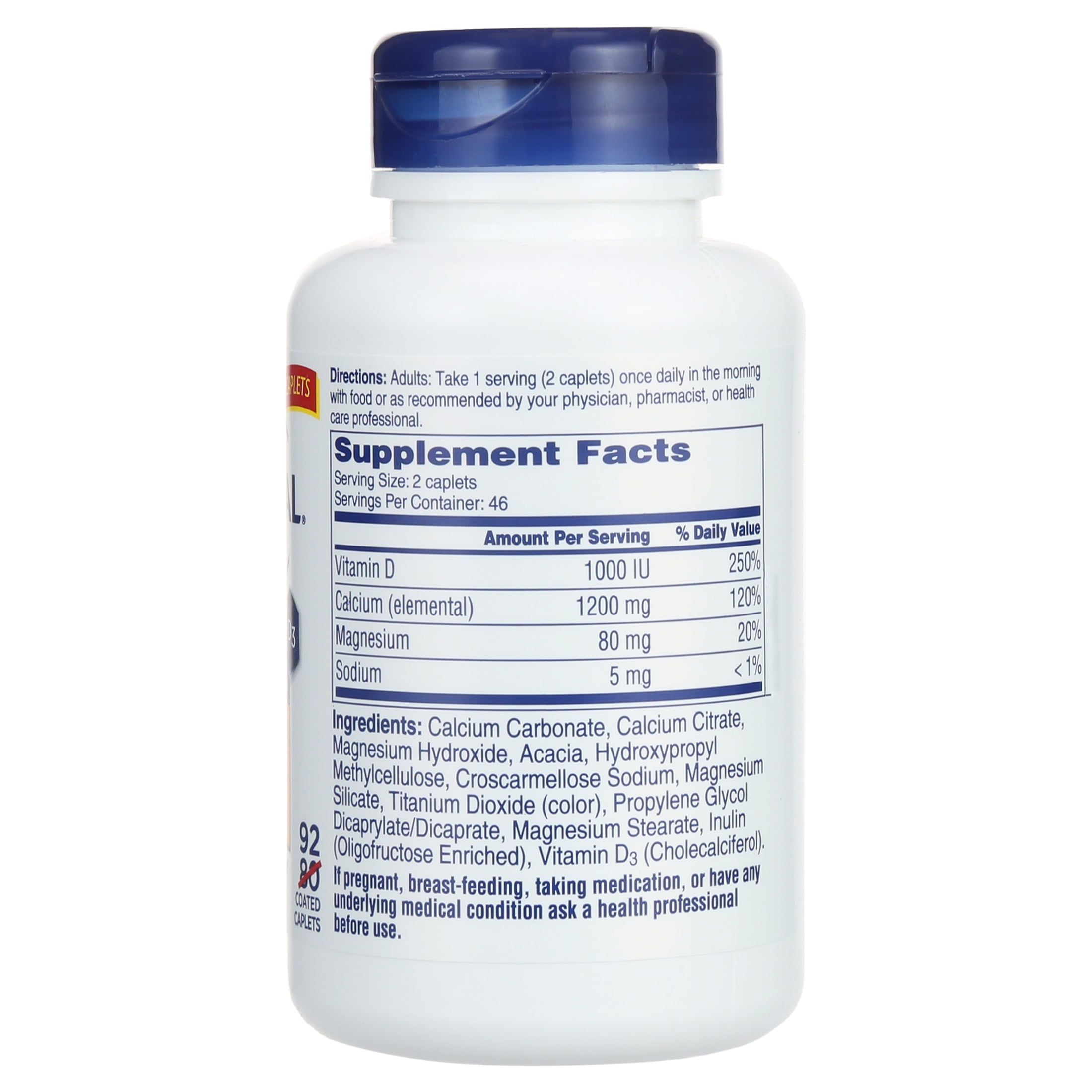 Citracal Slow Release 1200 Calcium With Vitamin D3, Caplets, 92 Count