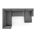 thumbnail image 5 of Modway Sanguine 3 Piece Performance Velvet Sectional Sofa Set in Gray, 5 of 8