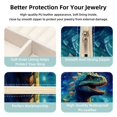 thumbnail image 3 of Starry Dinosaur Decorative Square Travel Portable Jewelry Display Box - Earring Organizer, Necklace and Bracelet Storage Case for Girls and Women, 3 of 6