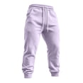thumbnail image 6 of Men's Jogger Sweatpants Drawstring Elastic Waist Casual Relaxed Fit Athletic Solid Color Lounge Trousers with Pockets, 6 of 7