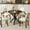 Brown, variant on Moccha 36" Round Dining Table for 4 - Rubber Wood Kitchen Table with Intersecting Trestle Legs, Vintage Bar Table, Farmhouse Dining Room Tables for Dinette, Small Space, Restaurant, Bistro (Black)
