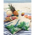 thumbnail image 3 of Pack of 2 Outdoor Pillow Covers, Summer Tropical Cactus Succulent Plants Waterproof Square Throw Pillowcase Cushion Decorative Pillow Covers for Couch Patio Tent, 20x20 in, 3 of 6