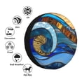 thumbnail image 4 of Goofa Stained Glass Ocean Wave Pattern Universal Tire Cover for Jeep, SUV, Truck, and Trailer – Waterproof, UV-Resistant,Easy to Install, Fits 14"-17" Tires-16 inch, 4 of 6
