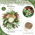 thumbnail image 3 of 6 Pcs Couronnes d'Oreilles d'Agneaux de Noël 9 Pouces Couronnes d'Oreilles d'Agneaux Artificielles avec Baies Rouges Mini Bougies en Eucalyptus pour Décorations de Noël Porte d'Entrée Porche Mur Fenêtre Intérieur Extérieur, 3 of 8