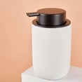 thumbnail image 3 of Dispensador de jabón de cerámica, botellas mate para líquidos de manos con bomba de plástico, tarro rellenable para loción de platos., 3 of 5
