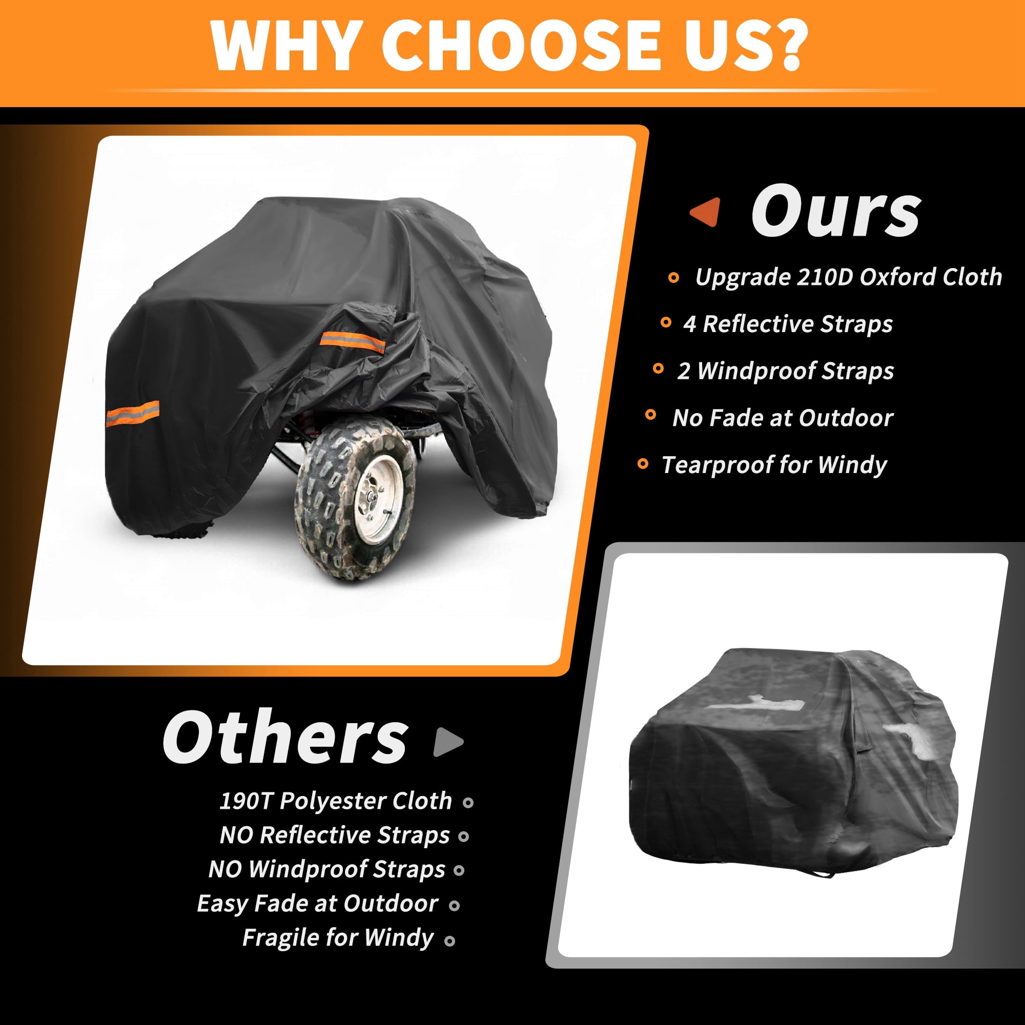 Unique Bargains ATV Cover for Honda TRX450R 4 Wheelers Quad Cover