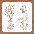 thumbnail image 3 of Bamboo Stencil 12x12 Oriental Bamboo Leaves Pattern Drawing Templates for Scrapbooking Fabric Floor Furniture Wall Art Decor, 3 of 9