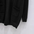 thumbnail image 6 of Mepaouo Girls Cardigans Open Front Long Sleeve Casual Sweater Kids Knit Clothes Coats with Pockets Black 3-4 Years, 6 of 8