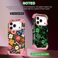 thumbnail image 5 of CASEFIV for iPhone 17 Pro Case,Glow in The Dark Heavy Duty Shockproof Protection Hard Plastic Bumper +Soft Silicone Rubber Protective Case for iPhone 17 Pro 6.3 inch,Pink Flower, 5 of 7