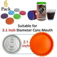 thumbnail image 2 of Soda Can Lids, 6-pack Reusable Silicone Can Covers For Soda/beverage/beer, Fits Standard Soda Cans (multicolored), 2 of 5