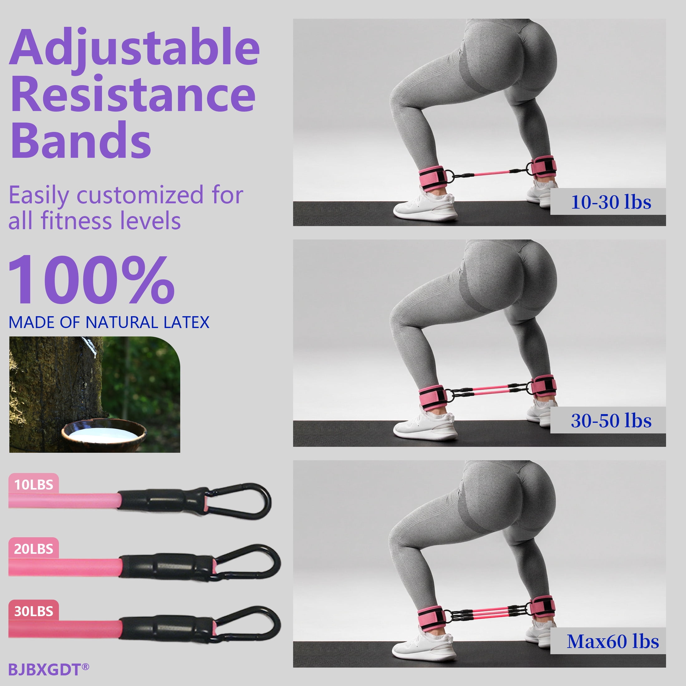 Pilates Ring Circle Set 18 Pcs Exercise Equipment Accessories for Women, Workouts Pilates Ball Stretching Strap for Women's Home Workouts & Beginners