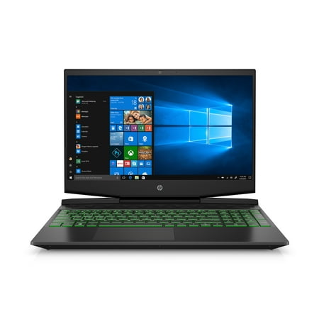 HP Pavilion 15.6" FHD Gaming Laptop, Intel Core i7-9750H, NVIDIA GeForce GTX 1650 4GB, 8GB RAM, 256GB SSD, Shadow Black w/ Acid Green Backlit Keyboard, 15-dk0055wm