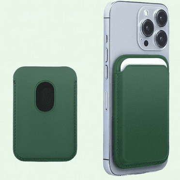 Magsafe Wallet Leather for iPhone 12/13/14, RFID Card Holder with MagSafe Magnet (Sequoia Green)