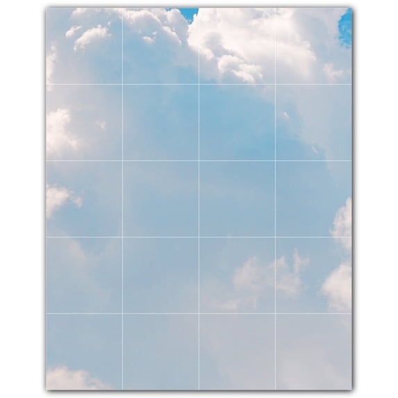 Picture-Tiles.com: Clouds Ceramic Tile Wall Mural WAL500378-45M. 24"W x 30"H using (20) 6" x 6" Ceramic Tiles-Satin Finish